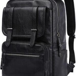 Leather Laptop Backpack For Men/ Large Travel Vintage Backpack
